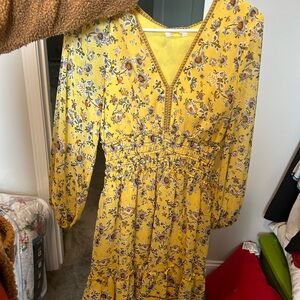 Floral Yellow Dress